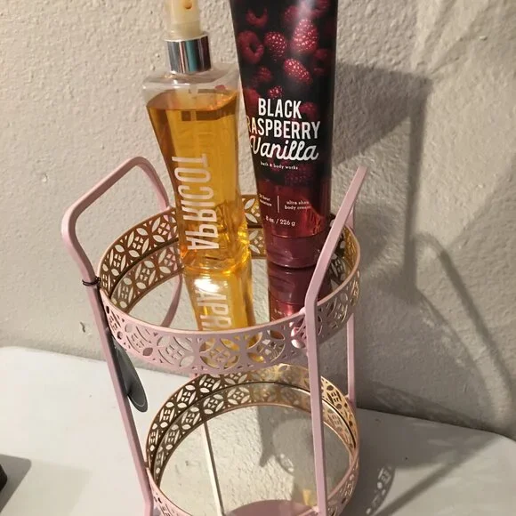 Cynthia Rowley Pink Organizer Shelf = Mirror Glass 7x9  New - Picture 3 of 8